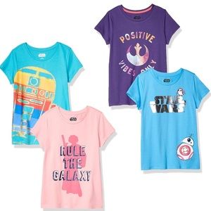 New Officially Licensed Star Wars 4 Shirt Set 3T